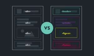 مقایسه خروجی تگ‌ div و تگ‌های معنایی در html